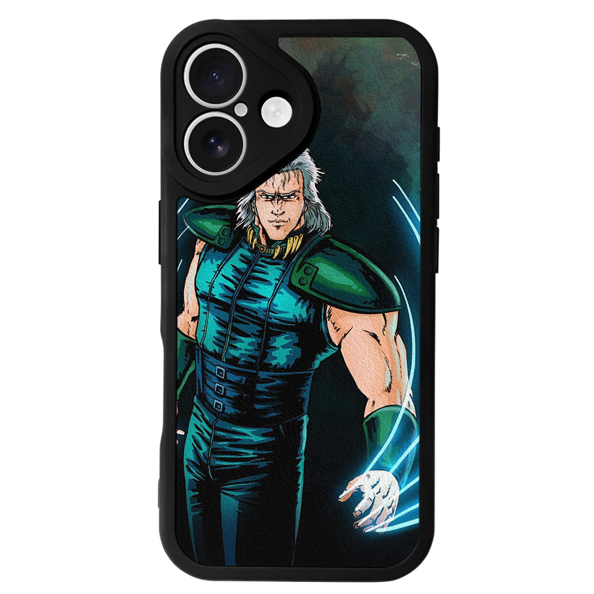 （画像用） 北斗の拳 Fist of the North Star 【iPhone 16シリーズ対応】シリコンスマホケース（レザー調） 材質：シリコン